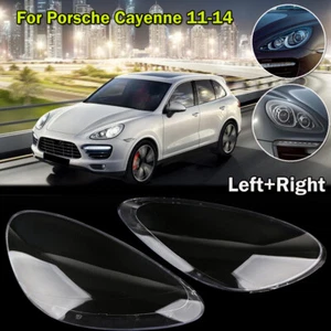 Right+Left Headlight Lens Cover Lampshade Clear For Porsche Cayenne 2011-2014 - Picture 1 of 11