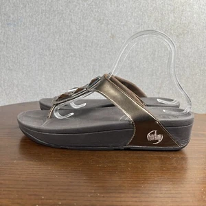 FITFLOP Shoes Womens Size 9 Bronze Micro Wobble Board Jeweled Slide Thong Sandal - Picture 1 of 12