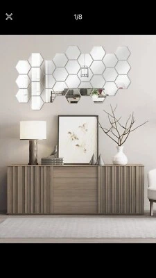 32pcs Hexagon Mirror Surface Wall Sticker - Image 1 of 4