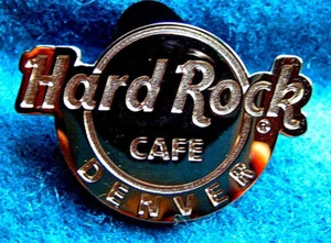 DENVER PLATA PULIDA CLÁSICO LOGOTIPO HRC Hard Rock Café PINS LE 300 - Imagen 1 de 1