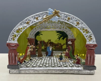 Wunderschöne Miniatur Krippe Filigranes Zinn Weihnachten Orig. Babette Schweizer - Bild 1 von 4