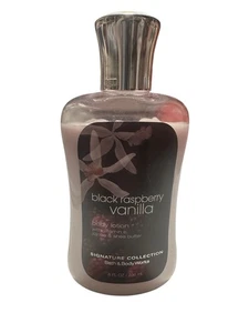 Bath & Body Works BLACK RASPBERRY VANILLA Signature Lotion 8 Oz RARE - Picture 1 of 2