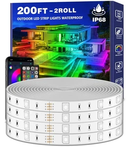 Striscia LED da Esterno 200ft Luci Impermeabile 1 Rotolo,IP68 Striscia Luce Led Esterno... - Foto 1 di 7