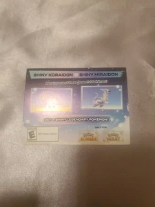 Tarjeta Código Brillante Koraidon y Miraidon Pokemon Escarlata Violeta - Gamestop - Imagen 1 de 1