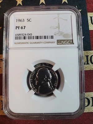 1963 Proof Jefferson Nickel certified PF 67 NGC - Image 1 of 4