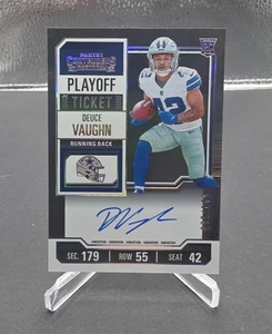 2023 Panini Contenders Football Deuce Vaughn Rookie Playoff Ticket Auto /149 - Picture 1 of 2