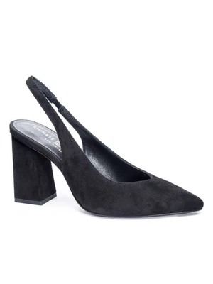 CHINESE LAUNDRY Womens Black Katana Toe Block Heel Slip On Suede Slingback 7 M - Image 1 of 3