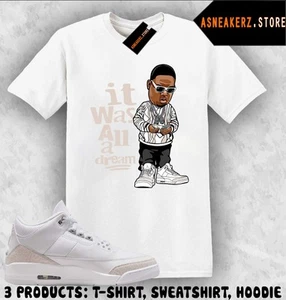 Camiseta a Juego AJ 3 Pure Money 2025 Match Zapatilla Zapatilla Cabeza Biggie Camiseta - Imagen 1 de 2