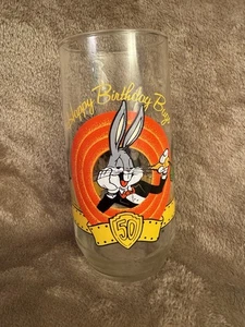 Bugs Bunny Happy Birthday 50th Anniversary Glas 1990 Warner Bros. Looney Tunes - Bild 1 von 11