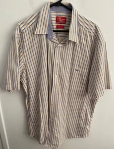 RM WILLIAMS Mens Short Sleeve Striped Shirt Size 3XL - Picture 1 of 3