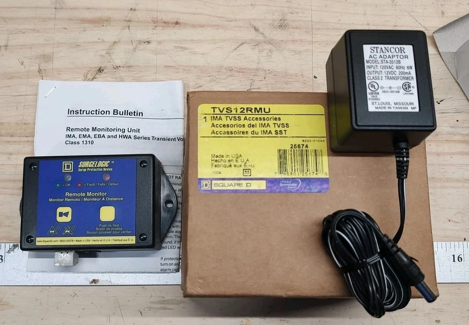 Square D TVS12RMU Surgelogic Remote Monitor for TVSS