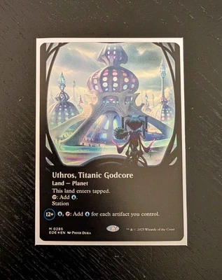 UTHROS, TITANIC GODCORE Foil Borderless Mythic Edge of Eternities Near Mint MTG - Image 1 of 2