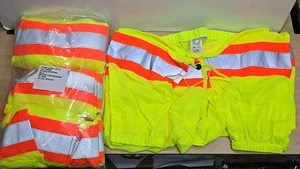 4 2XL/3XL Serie HV911 zweifarbiges Hi-Vis Limette PET Netz 2" silber Streifen ANSI 107 E - Bild 1 von 13