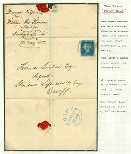 SG spec ES17 2d violet-blue. Very fine used on cover to Crieff lettered NE... - Picture 1 of 1