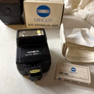 Minolta Auto Electroflash 280PX With Box And Wide Panel Tested - Picture 1 of 6