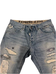 Pantalones de mezclilla para hombre Express Rocco tiro bajo/corte bota talla 34X32 - Imagen 1 de 15