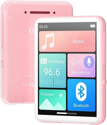 128GB Bluetooth 5.4 MP3-Player, 2.4" Touchscreen FM Radio - Rosa - Bild 1 von 4