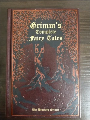 Grimm's Complete Fairy Tales Leather Bound Hardcover Collectible Book - Image 1 of 4