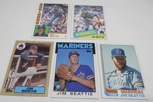 Seattle Mariners Jim Beattie LOT of Five (5) 1982-1987 MLB Baseball Cards - Picture 1 of 10