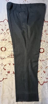 KITON Napoli 42x32 Wool/Cashmere Gray-Blue Flat Front Pants. Excellent Condition - Image 1 of 4
