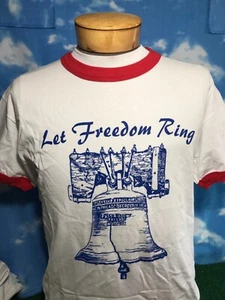 Patriots Freedom Ring shirt USA Patriotic 4th of July liberty freedom Ringer - Picture 1 of 13