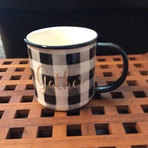 TAZA(S) DE GRAN TAMAÑO PIER 1 BUFFALO CHECK REUNIR USADA EN EXCELENTE ESTADO - Imagen 1 de 5