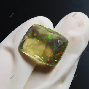 Excelente Piedra preciosa suelta de ópalo de fuego natural corte cojín CERTIFICADO 14,75 quilates - Imagen 1 de 13