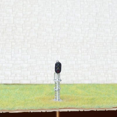 1 x N scale model train block signals railway LED light 3 aspect silver #160S3MD - Image 1 of 4
