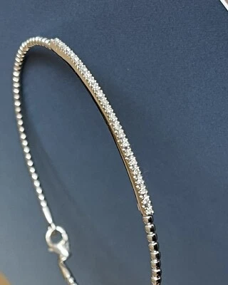 0.5ct Diamond Bangle Eternity Flexi in 18ct  White Gold  0.50ct Chain BRACELET - Image 1 of 4
