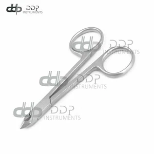Tissue and Cuticle Nipper 4" straight jaws ring handles stainless steel DDP-616 - Picture 1 of 3