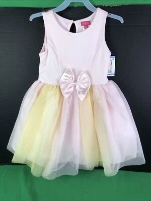 Zunies Blush Pink and Yellow Girl Dress SIZE SMALL - Image 1 of 3