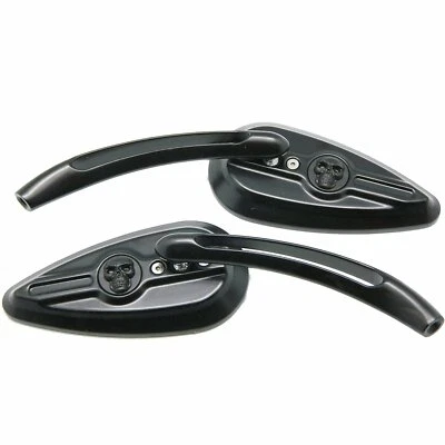 Espejos retrovisores negros 3D Skull TearDrop para Kawasaki Vulcan 900 1500 1700 Foto 1 de 4