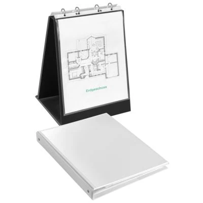 VELOFLEX Tischflipchart 4102 A4 hoch schwarz mit 10 Hüllen - Bild 1 von 2