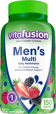 Vitafusion Vitaminas gomosas para adultos para hombres, multivitaminas diarias con sabor a bayas para  Foto 1 de 4