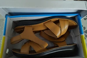Women's Summer Slingback Sandals Casual Open Toe Tan/Brown New In the Box - Picture 1 of 7