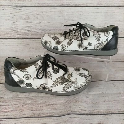 Alegria Womens Essence Sneakers 37 (6.5-7) Black White Lace Up - Изображение 1 из 4