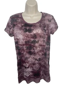 SIMPLY VERA WANG Damen Bluse Größe XS lila mit Kreppsaum und Ausschnitt - Bild 1 von 12