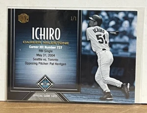 Ichiro Suzuki 2017 HBP Meilenstein Karriere Hit #737 31. Mai 2004 #1/1 SP Pat Hentgen - Bild 1 von 1