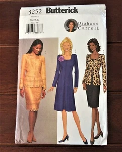 Vintage Butterick Diahann Carroll Top & Skirt Pattern #3252 size (20-22- 24) - Picture 1 of 2