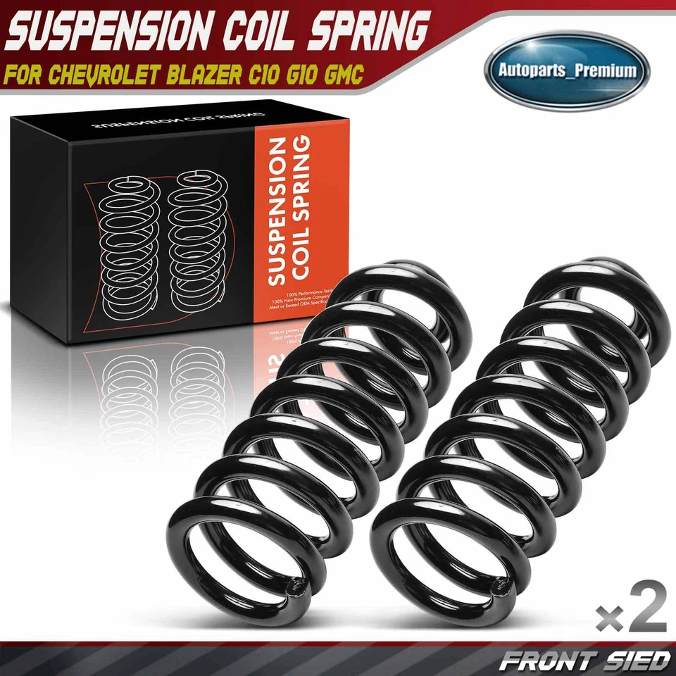 2pcs Front Coil Springs for Chevy C10 C20 C30 G10 G20 P10 GMC C1500 C2500 Jimmy - Image 1 of 4