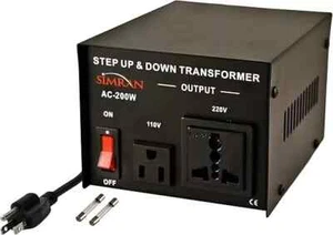 Simran AC-200 Voltage Power Converter 110/120v to 220/240v - Picture 1 of 2
