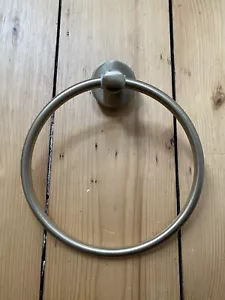 Arezzo Brushed Brass Golden Bathroom Towel Ring with Wall Attachments BNIB - Picture 1 of 5