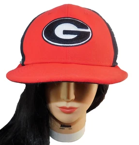 Nike True & Georgia Bulldogs Red Black Wave Camo Baseball Plastic Snap Cap Hat - Picture 1 of 7