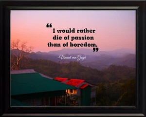 Vincent Van Gogh I Would Rather Poster Print Picture or Framed Wall Art - Picture 1 of 15