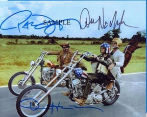 EASY RIDER NACHDRUCK FOTO 8X10 SIGNED HANDSIGNIERT NICHOLSON HOPPER PETER FONDA - Bild 1 von 1