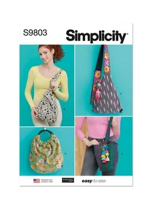 Simplicity 9803 BAGS Simplicity Sewing Pattern SLOUCH BUCKET SLING Skill: EASY - Picture 1 of 6