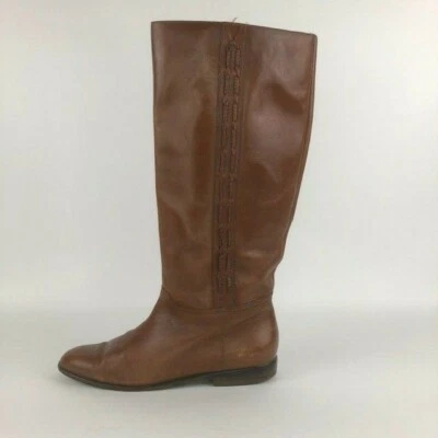 Nicole Leather Savannah Pull on Riding Equestrian Boots 8.5 M Brown 15" HT - Image 1 of 4
