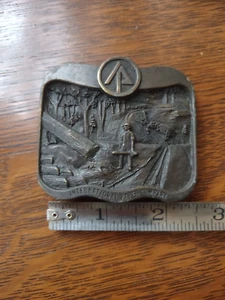 Vintage International Paper Co. Shreveport, LA Brass Belt Buckle - Picture 1 of 5