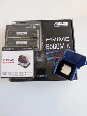 Asus Prime B560M-A + Intel I3-10100T + 16GB DDR4 RAM + WD SN550 + CPU-Kühler NEU - Bild 1 von 4