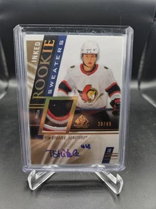 Tim Stutzle Rookie Inked Sweater Auto 49 2020-21 SP Game Used Beautiful Patch - Picture 1 of 2